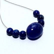 Blue Ropada Oval Lapis Lazuli Beads Briolette Natural Loose Gemstone Jew... - £2.34 GBP