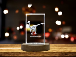 Ornithomimus Dinosaur 3D Engraved Crystal 3D Engraved Crystal Keepsake/Gift - £31.45 GBP+