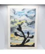 Aquarelle Peinture Joshua Tree Chez Crépuscule Désert Paysage - £79.81 GBP