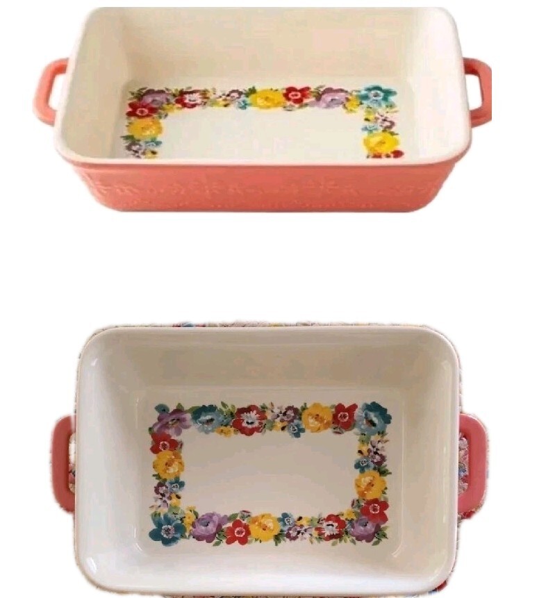 Pioneer Woman Sweet Romance Blossoms Pattern 7" x 10" Rectangular Cerami... - $40.00 Pioneer Woman Sweet Romance Blossoms Pattern 7" x 10" Rectangular Cerami... - $40.00