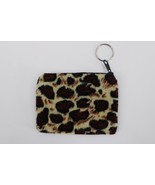 Kids Fabric Coin Purse with Keychain Ring Leopard Print Design Animal Fa... - $1.99