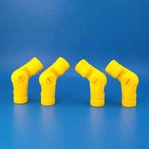 Tinkertoy 4 Yellow Elbow Angle Hinge Plastic Replacement Parts Tinker To... - $9.89