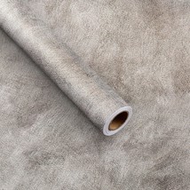 Bumoo 354&#39;&#39; X 16&#39;&#39; Grey Concrete Wallpaper Peel And Stick Contact Paper - £30.25 GBP