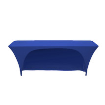 Stretch Spandex Classroom Open Back Rectangular Table Cover 6ft   Royal ... - $69.99