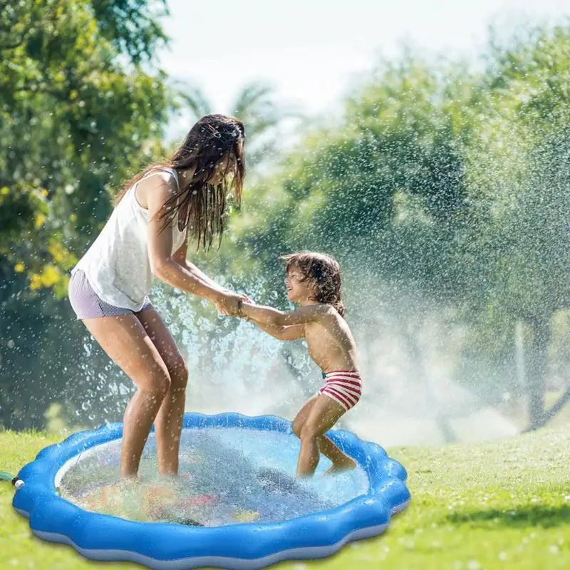 Sprinkler Pad Children Foldable Outdoor Funny Toys Water Splash Play Pools - £27.89 GBP