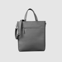 LE The Poet Grey Leather Tote Bag - £95.69 GBP