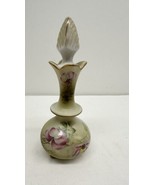 Vintage Hand-Painted Floral Nippon Perfume Bottle with Stopper - £11.78 GBP