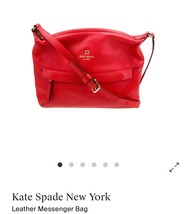 Kate Spade Starla Grant Park Leather Geranium Red Crossbody Bag - $38.61