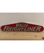 White Freightliner Powerliner Hood Emblem Badge Red Chrome Original COE ... - $551.46 CAD