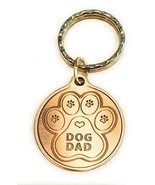 Dog Dad - A True Friend Leaves Paw Prints On Your Heart Keychain Paw Pri... - £4.34 GBP
