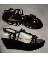 Stuart Weitzman Popup Sandal Soft Patent wedge shoes sz 36.5 US SZ 6 new - $109.40 CAD