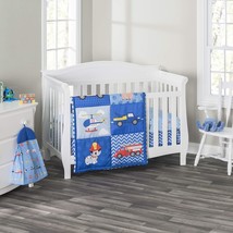 4 Piece Boys Crib Bedding Set - Little Rescuer - Includes Quilt, Fitted ... - £44.02 GBP