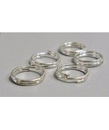 50 Double Loop Jump Rings Split Rings 5mm Shiny Silver Jewelry Making Fi... - $61.96 MXN