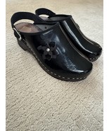 Hanna Andersson Black Patent Leather Slip-on Mules/Clogs US Womens Sz 9/... - €33,41 EUR