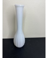 Vintage Milk Glass Bud Vase – Fluted Base Crimped Rim Farmhouse Wedding ... - $336.96 MXN