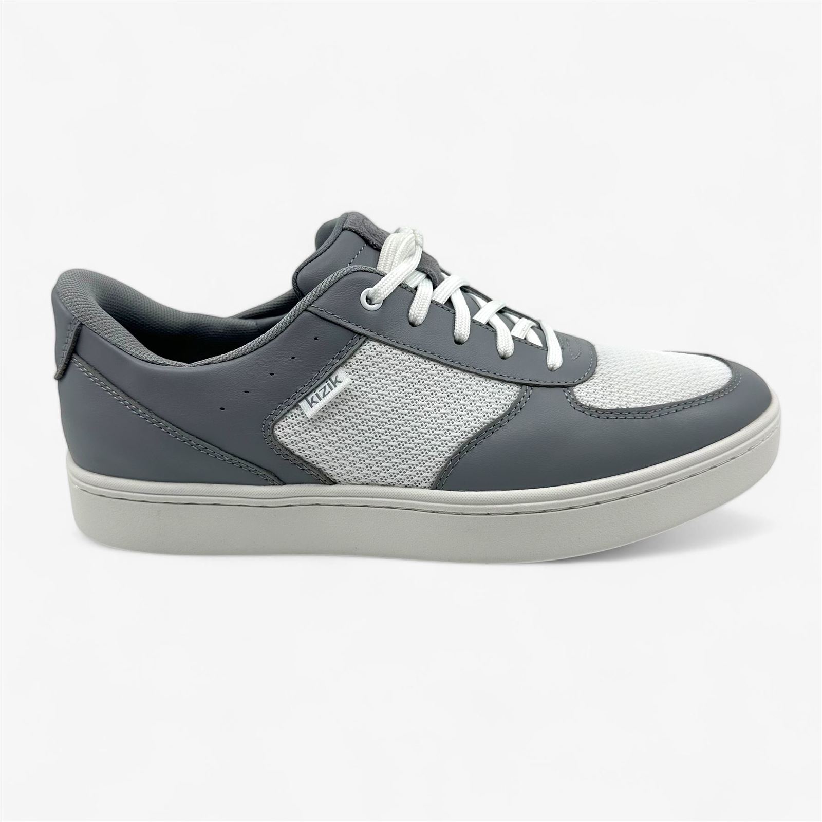 Kizik Oslo White Alloy Mens Athletic Sneaker