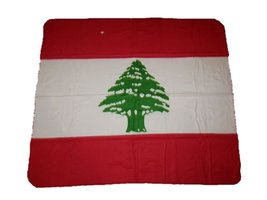 K&#39;s Novelties Lebanon Lebanese Flag 50x60 Warm Polar Fleece Blanket Throw - £14.19 GBP
