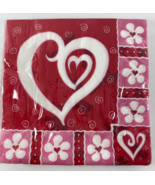 Vintage 20 Valentine Fancy Heart 2 Ply Luncheon Napkins NEW - $12.86