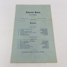 Alberto Salvi Concert Harpist Program October 1919 Indianola Iowa - £9.48 GBP