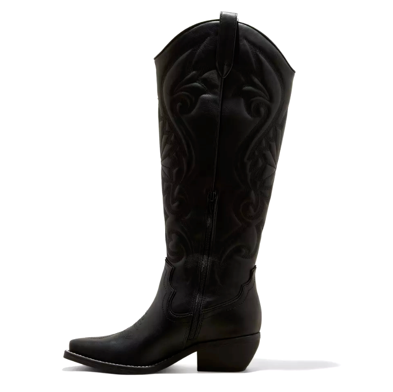 Wild Fable Damen Kenzi Jet Schwarz Westernstiefel Mit Memory Foam Innensohle Nwt Item image 2