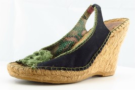 Seychelles Size 7 M Black Slingback Fabric Women Sandal Shoes - £15.92 GBP