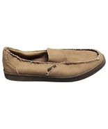 Hang Ten Frayed Comfort Shoes Mens 12 Brown Canvas Round Toe Slip On HT1... - $23.05