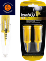 BRUSH-T Premium Plastic Golf Tees, Yellow XLT 2-Pack, Size 3 1/8&quot;,  - £17.44 GBP