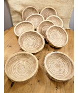10 Wedding Centerpiece Bowls Wood Live Edge Carved Display Wholesale Wed... - $2,204.84 MXN