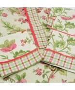 Waverly  Table Napkins Placemat  Fuscia Green Plaid lot of 6 - $371.66 MXN
