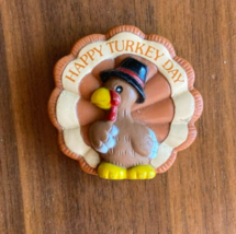 Happy Turkey Day Brooch Pin Thanksgiving By Russ - £11.76 GBP