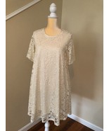 Sharagano Ivory Lace Scoop Neck Dress Sz 6 NWT MSRP $118.00 - $59.73 CAD
