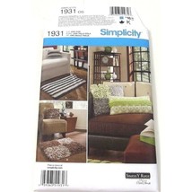 Simplicity 1931 Fleece Fringe Rugs And Pillows Shaggy Rugs Elaine Schmidt Sewing - $9.99