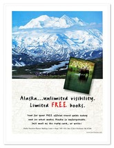 Alaska Vacation Planner Unlimited Visibility Vintage 1997 Full-Page Magazine Ad - $9.70