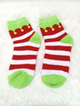 2 Pair Kids Poly Ankle Socks &quot;ELF&quot; (Size 7-8.5) Multicolored - NEW!!! - $6.79