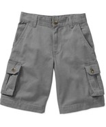 Faded Glory Boys Solid Cargo Shorts Flannel Gray Size 4 NEW - $239.29 MXN