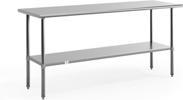 Flash Furniture Reader Nsf Certified Stainless Steel Kitchen Prep And, Silver - £249.27 GBP