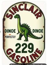 Sinclair Rectangular Gas Gasoline Oil  Aluminum Retro Remake Sign Statio... - $34.84 CAD