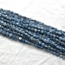 Natural Blue Opal 4-5mm Faceted Coin Gemstone Beads 13&quot; Strand BDS-1118 - £22.36 GBP