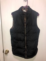 Target Mens Small Black Puffer Vest Camo Print Lining - $9.89
