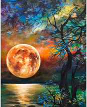 DIY Paint by Numbers for Adults Beginner Moon Easy Paint by Numbers forB... - $19.06