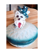 Pauls Gifts EEC Co Italy Rare Spaghetti Trim Terrier Dog Trinket Box Signed - $427.46 MXN
