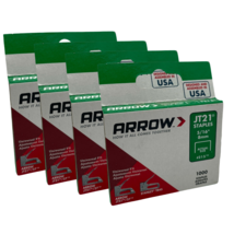 Arrow Fastener Narrow Crown Flat Staples JT21 215 5/16&quot; 1000pc Pack of 4 - £19.46 GBP