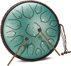 BURNING&amp;LIN Steel Tongue Drum 15 Notes 14 Inches Handpan Drum Percussion for - £82.82 GBP