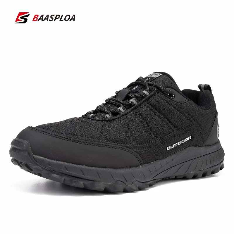 Best Sneakers Baasploa Men&#39;s Hi Shoes Non-slip Wear-resistant Outdoor Trek Sneak - $83.26