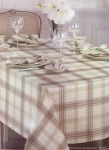 Lenox Holiday Nouveau Tablecloth &amp; 11 Napkins Plaid Rectangular 140&quot; Modern NEW - £111.90 GBP