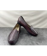 SAS Loafers Women 8.5M Simplify Shoe Burgundy Red Pebbled Leather Tripad... - €29,57 EUR