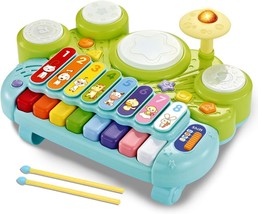 Fisca 3 In 1 Musical Instruments Toys, Electronic Piano Keyboard Xylopho... - £35.87 GBP