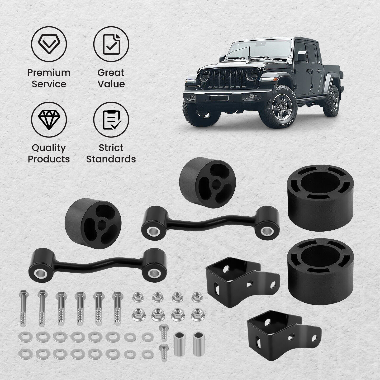 2.5 inch Front Leveling Lift Kit For Jeep Gladiator JT 4WD 2020-2022