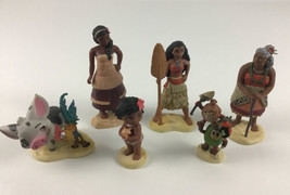 Disney Moana Deluxe Collectible Figure Gramma SIna Pua Hei Hei Kakamora 6pc Lot  - £16.98 GBP