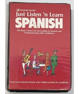 Just Listen &#39;N&#39; Learn - SPANISH contains 3 Cassettes &amp; 1 Paperback - $9.99